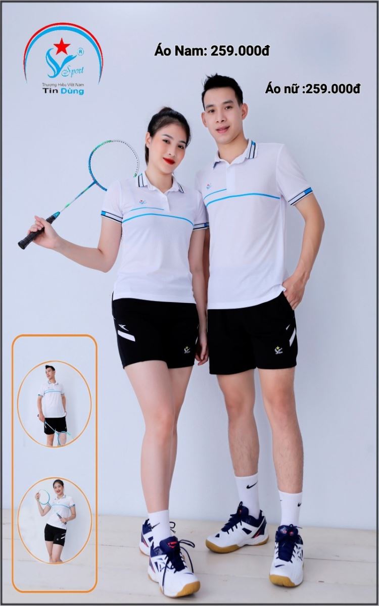 Áo thể thao polo cầu lông, tennis, bóng chuyền linning nam và nữ