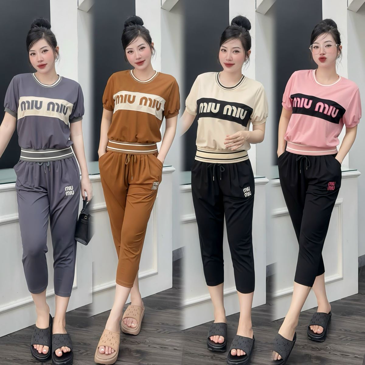 Bộ Đồ Nữ MiuMiu chất umi Cao Cấp